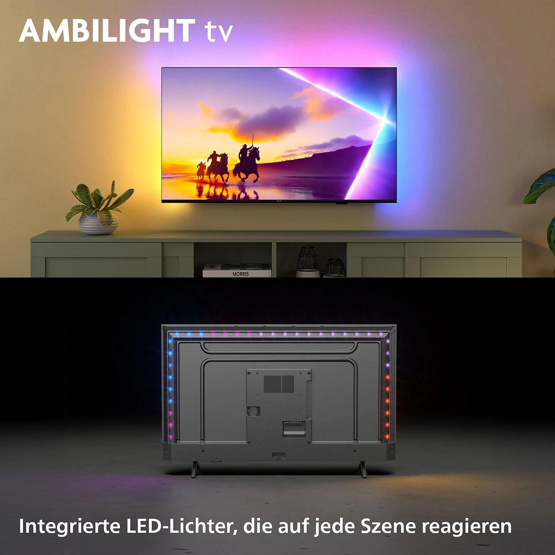 PHILIPS 55PUS8550/12 LED Ambilight TV (piatto, 55 Zoll / 139 cm, UHD 4K, SMART TV, Ambilight) - immagine 2