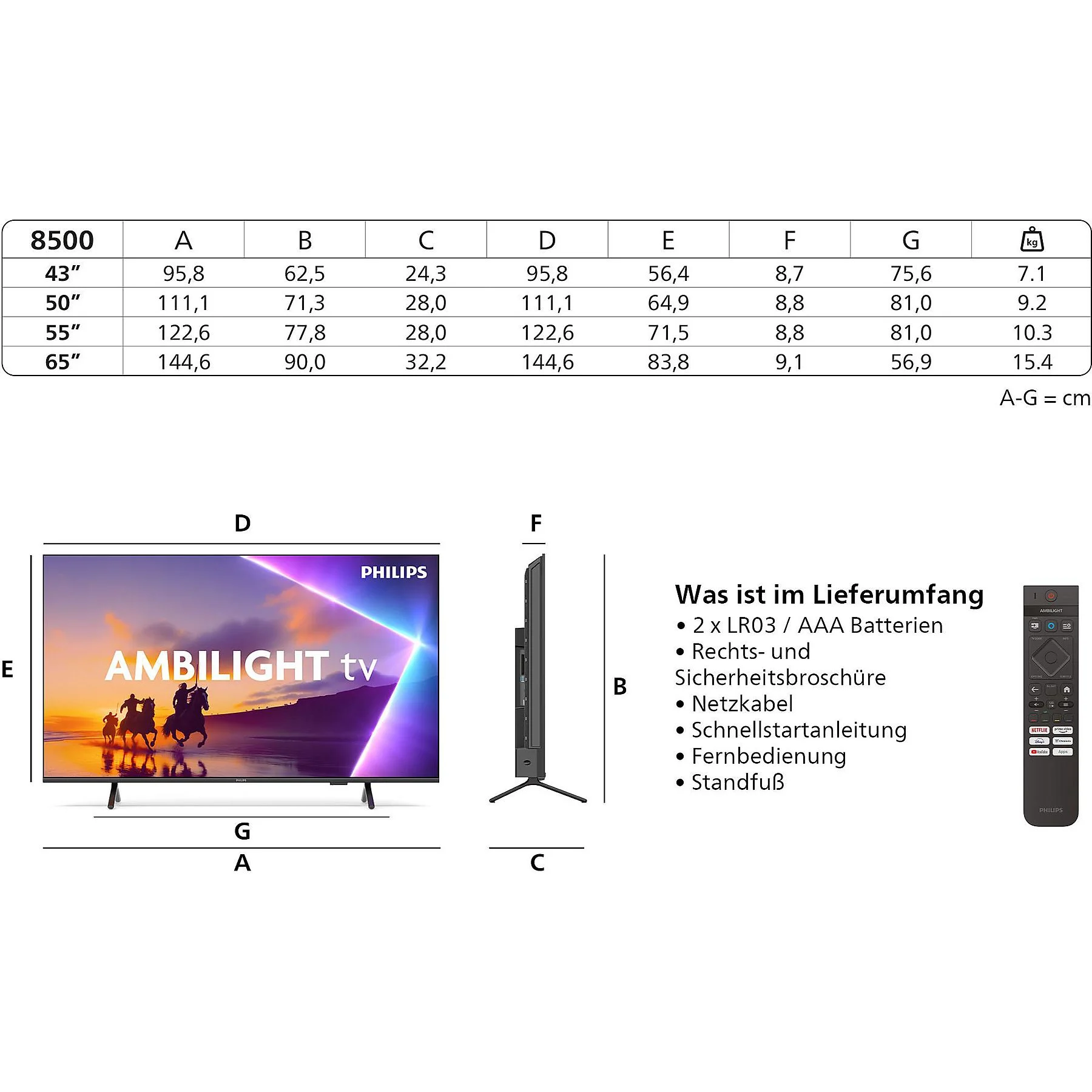 PHILIPS 55PUS8550/12 LED Ambilight TV (piatto, 55 Zoll / 139 cm, UHD 4K, SMART TV, Ambilight) - immagine 11