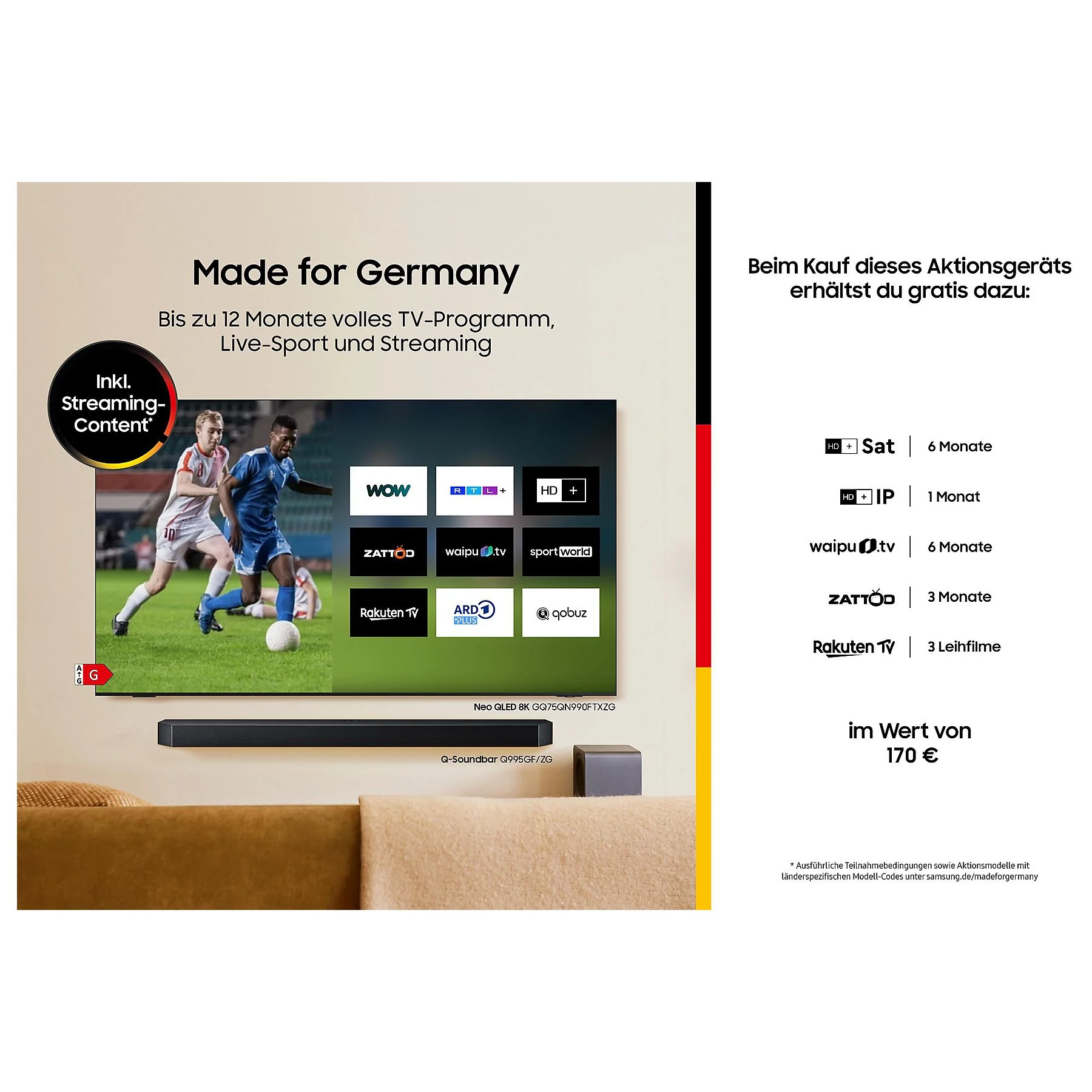 SAMSUNG GU75U8079F Crystal UHD 4K Smart TV (piatto, 75 Zoll / 189 cm, UHD 4K, SMART TV) - immagine 10